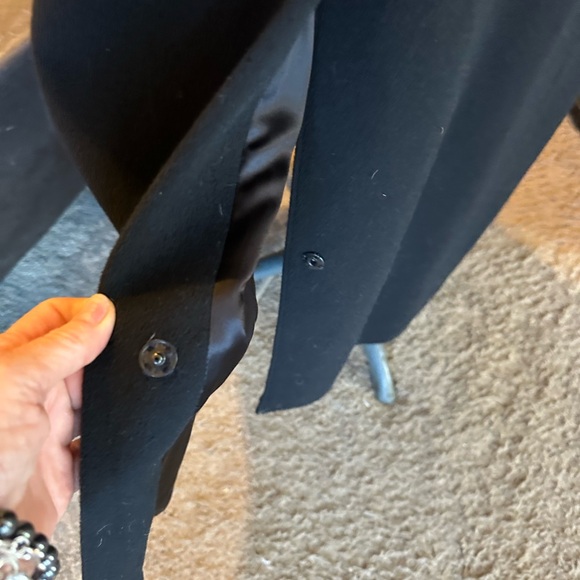 Black Cashmere & lambswool full length coat - Picture 7 of 9